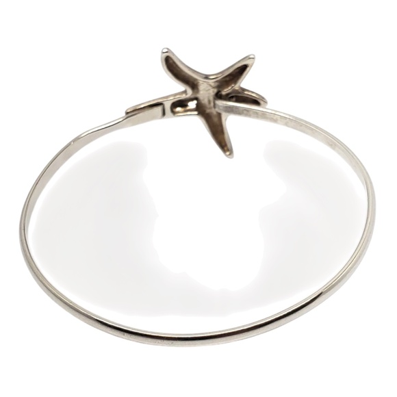 Hogan & Bolas Sterling Silver Starfish Bangle Bracelet #21006 - Picture 2 of 11